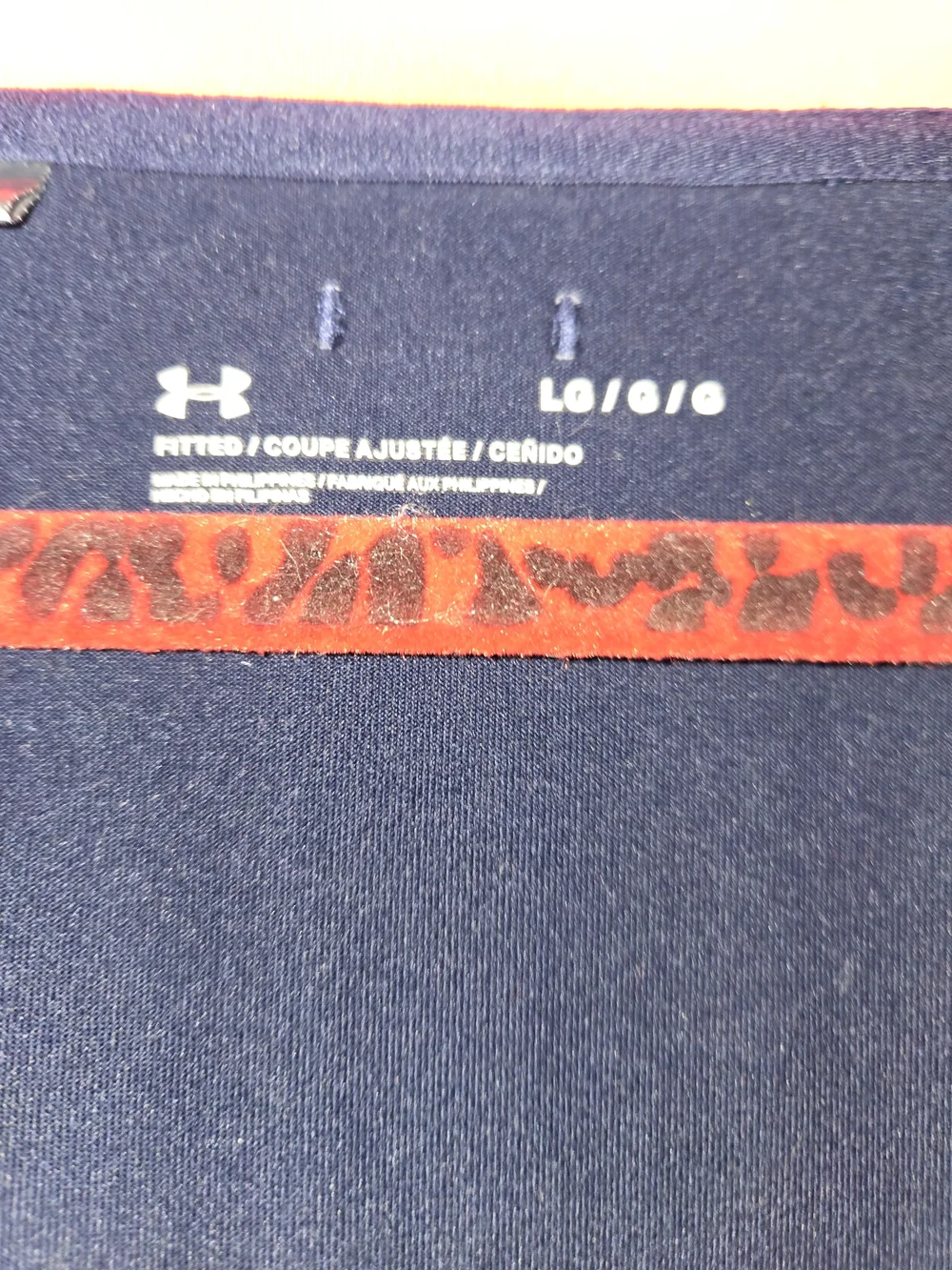Women's L Under Armour Navy Hoodie with Coral Pink Accents